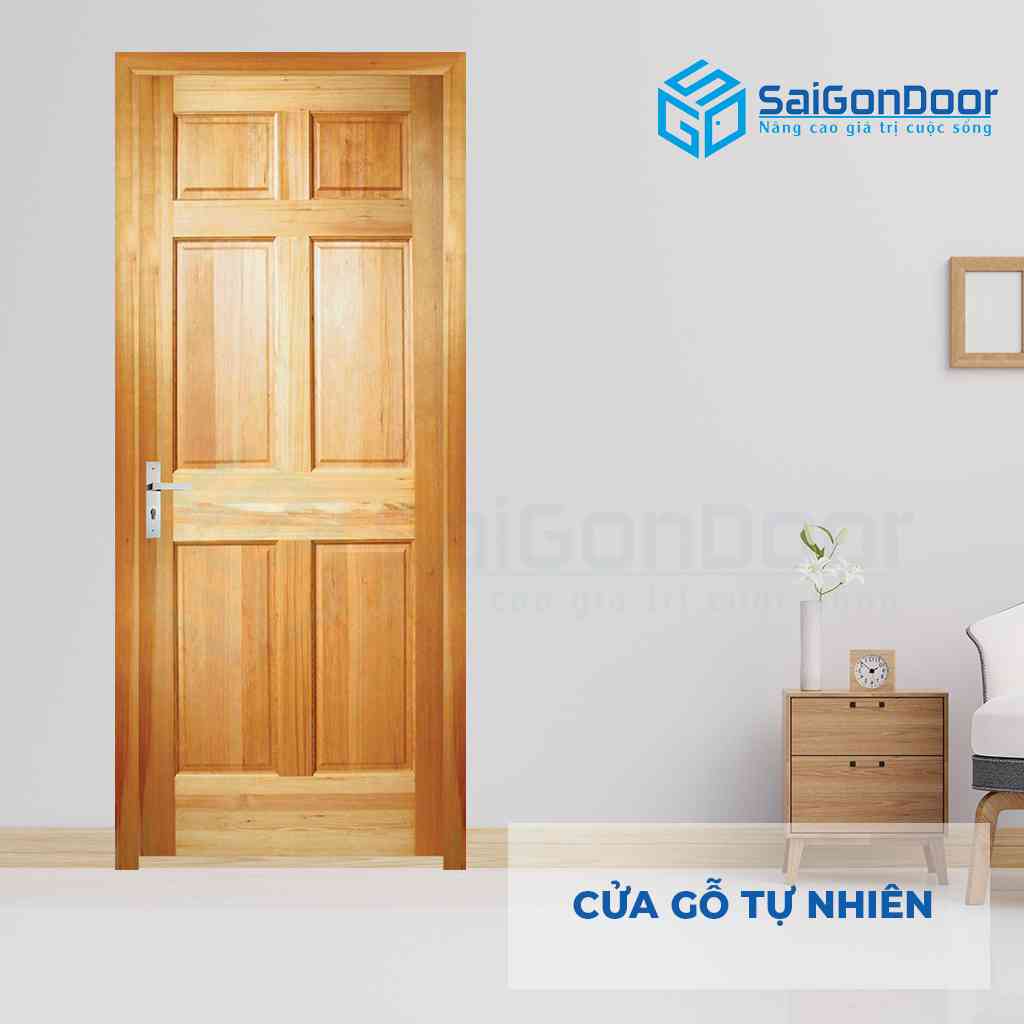 Cửa gỗ tự nhiên thích hợp làm cửa thông phòng ngủ